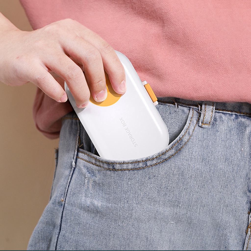 Hộp Đựng Thuốc Di Động Kèm Dao Cắt Tiện Dụng Mang Theo Du Lịch