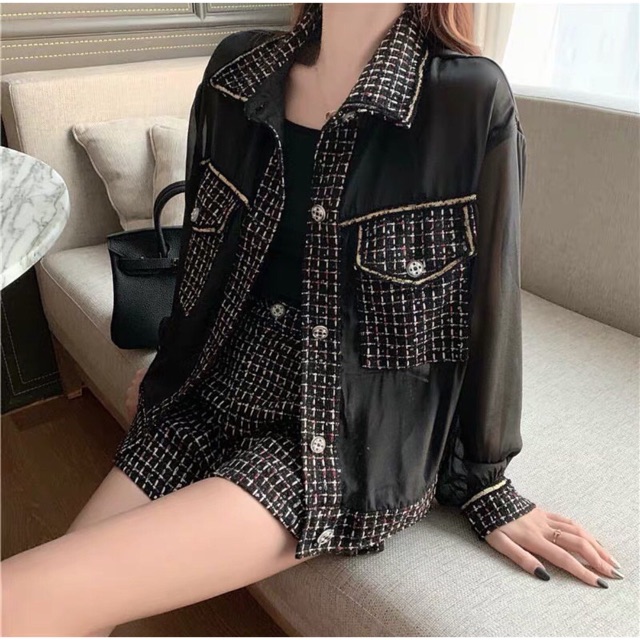 Set dạ phối ulzzang( hình thật)