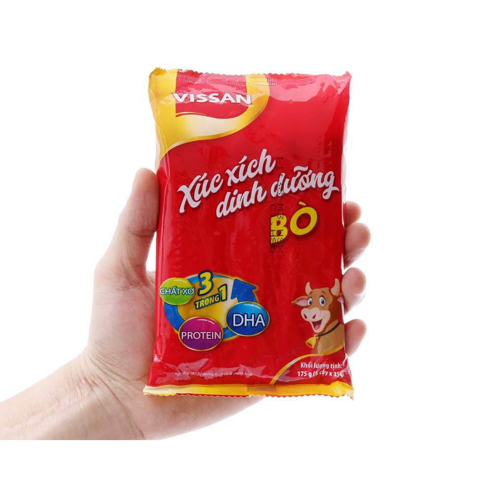 Xúc xích Dinh Dưỡng Bò Vissan Gói 175g | BigBuy360 - bigbuy360.vn