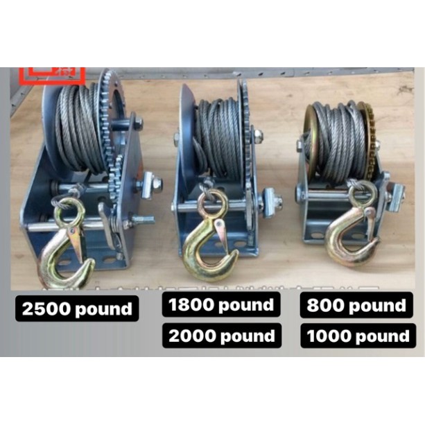 Tời Quay Tay nhiều cỡ mini 600 lbs 1000lbs 2000 lbs 1000kg 1400 lbs
