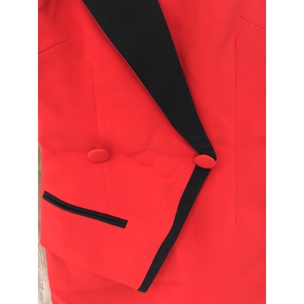 Thanh lý đầm đỏ cổ giả vest size M