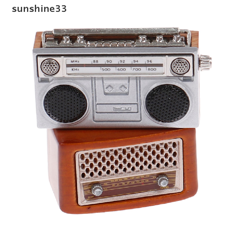 Radio Mini Tỉ Lệ 1: 12 Trang Trí Nhà Búp Bê Phong Cách retro