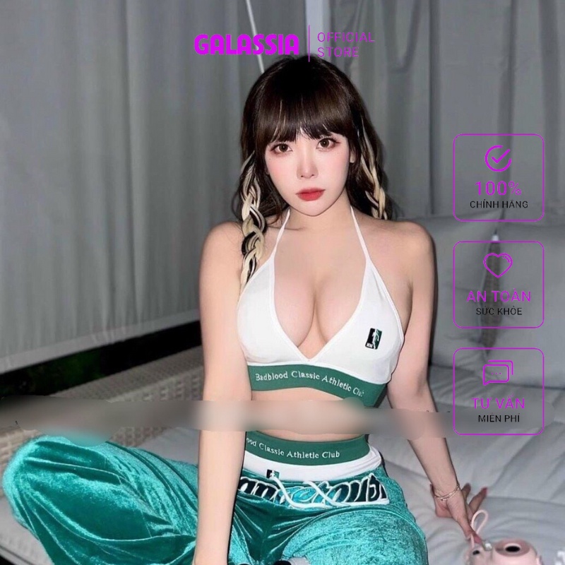 Đồ bơi nữ kín đáo bikini tắm biển 2 mảnh áo ngắn tay croptop 2 dây kèm quần bơi sexy GALASSIA