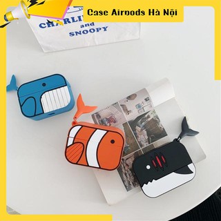 Case Airpods - Ốp Airpods 1/2/3 ( Pro ) - Cặp Đôi Cá Voi