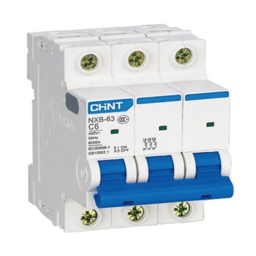 Cầu dao tự động 3P ChinT MCB NXB-63 3P 6A đến 63A-6KA