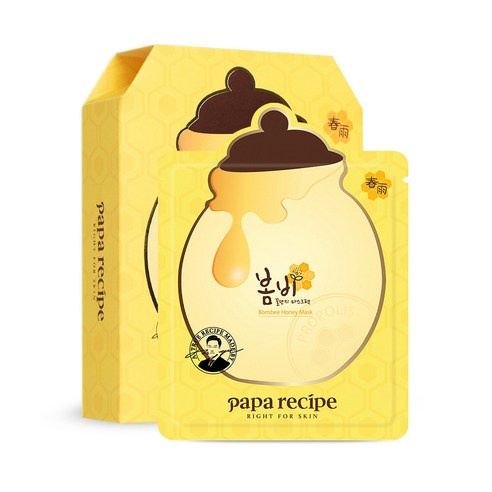 Mặt nạ dưỡng da sáng khỏe Papa Recipe Bombee Honey Mask Pack 25g x 10 miếng (1 hộp)