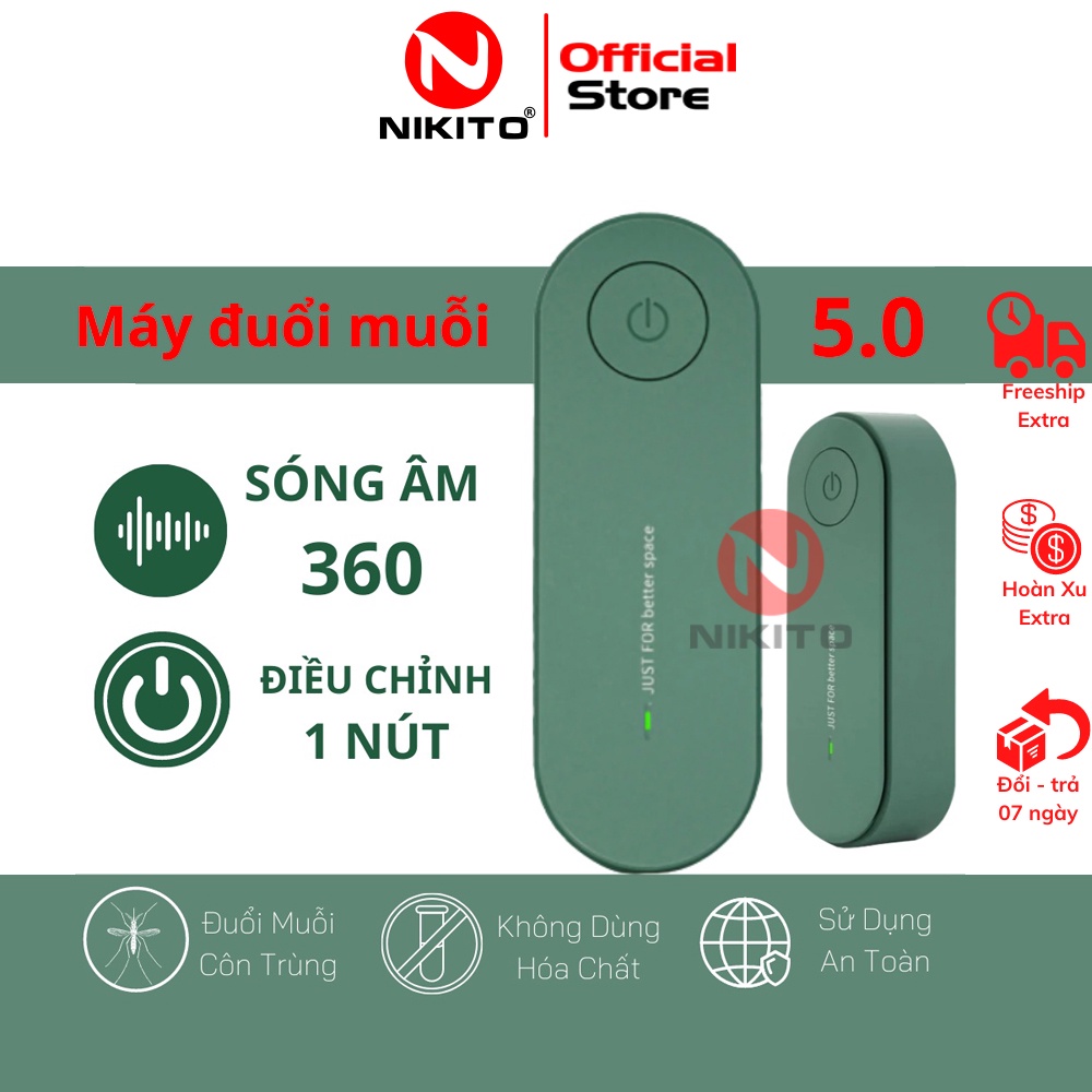 Máy Đuổi Muỗi NIKITO Và Côn Trùng Sử Dụng Sóng Siêu Âm 5.0 An Toàn