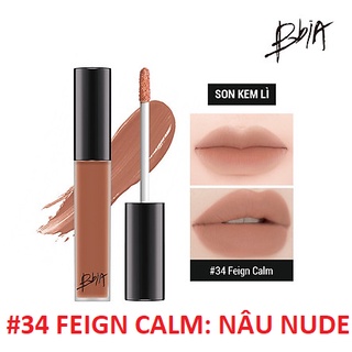 SON KEM LÌ BBIA LAST VELVET LIP TINT #34 FEIGN CALM: NÂU NUDE