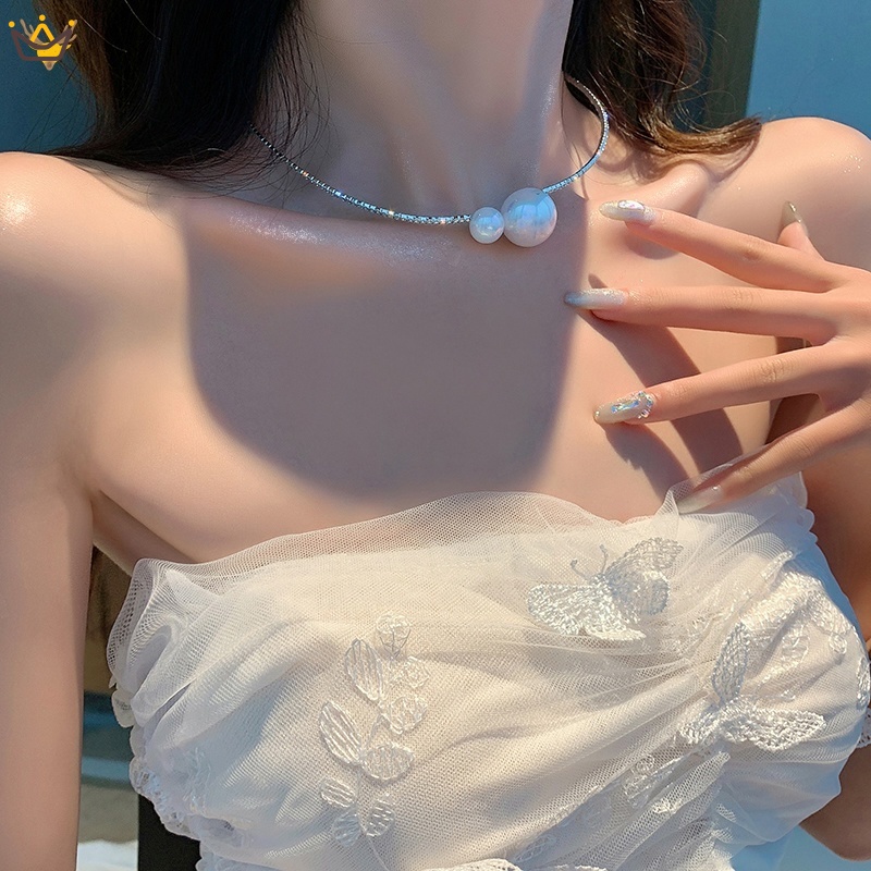 Vòng Cổ choker Ngọc Trai Phong Cách Hàn Quốc Cho Nữ CFH MM