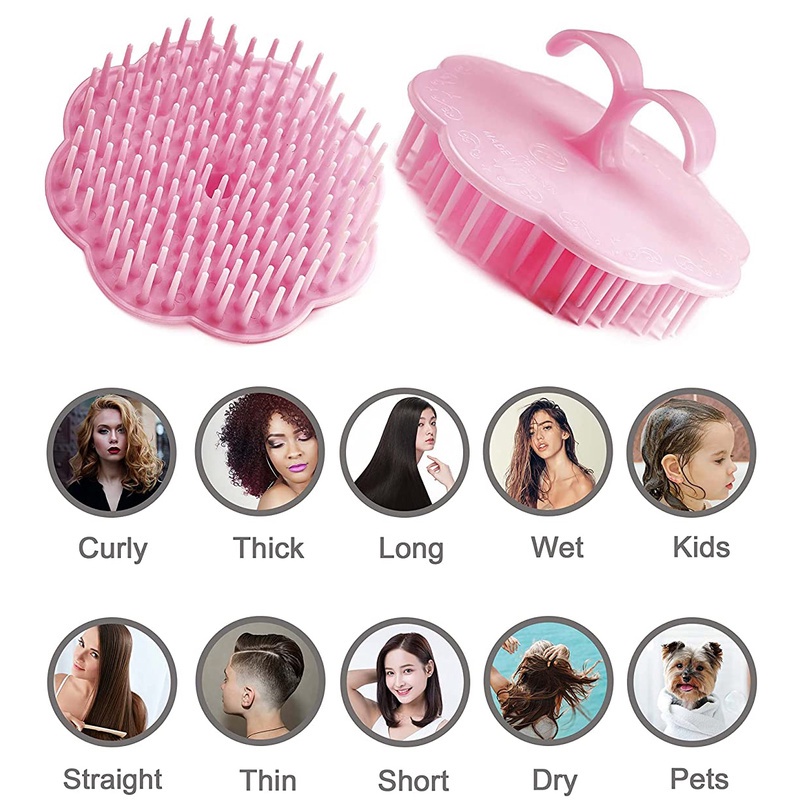 Bàn Chải Gội Đầu Mát Xa Da Đầu Mềm Mại Tiện Dụng Cho Salon