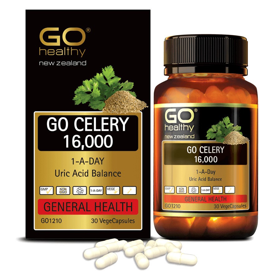 Viên uống Go Healthy GO Celery 16000 Acid Balance phòng và hỗ trợ điều trị Gout  giảm sưng đau do gút hộp 30 viên | Shopee Việt Nam