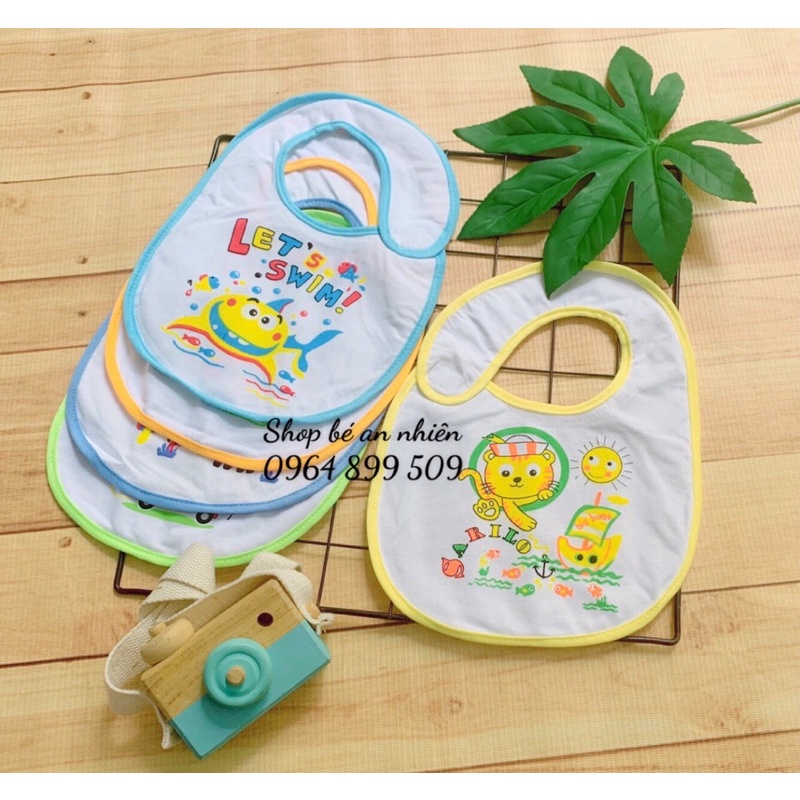 yếm cotton dạng dán-yếm bấm cho bé