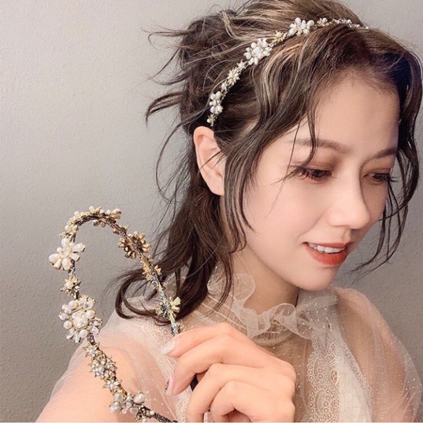 Bờm tóc đính đá hoa tuyết VIP sang chảnh Mã TT-8