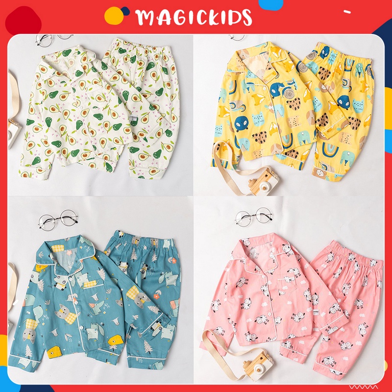 Bộ đồ pijama cho bé rời dài tay BR20017 - MAGICKIDS