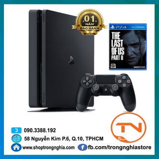 Máy PS4 Slim 1 TB và đĩa game The Last Of Us 2 - Hàng chính hãng Sony