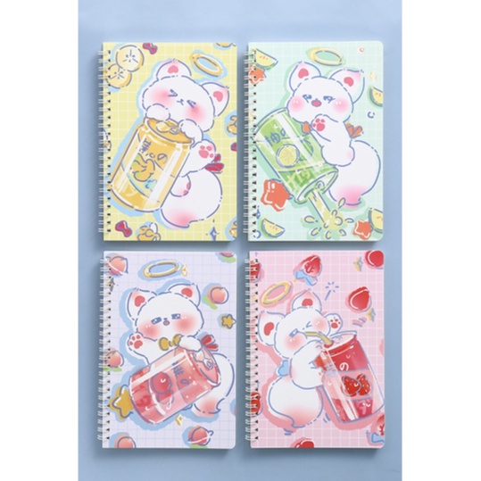 Sổ tay A5 mẫu mới nhất 2022 hoạt hình dễ thương, thiết kế sổ lò so sáng tạo Sindecor