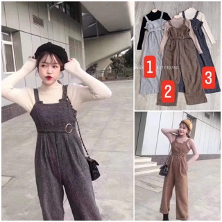 Bán sỉ Set áo len mix yếm quần dạ