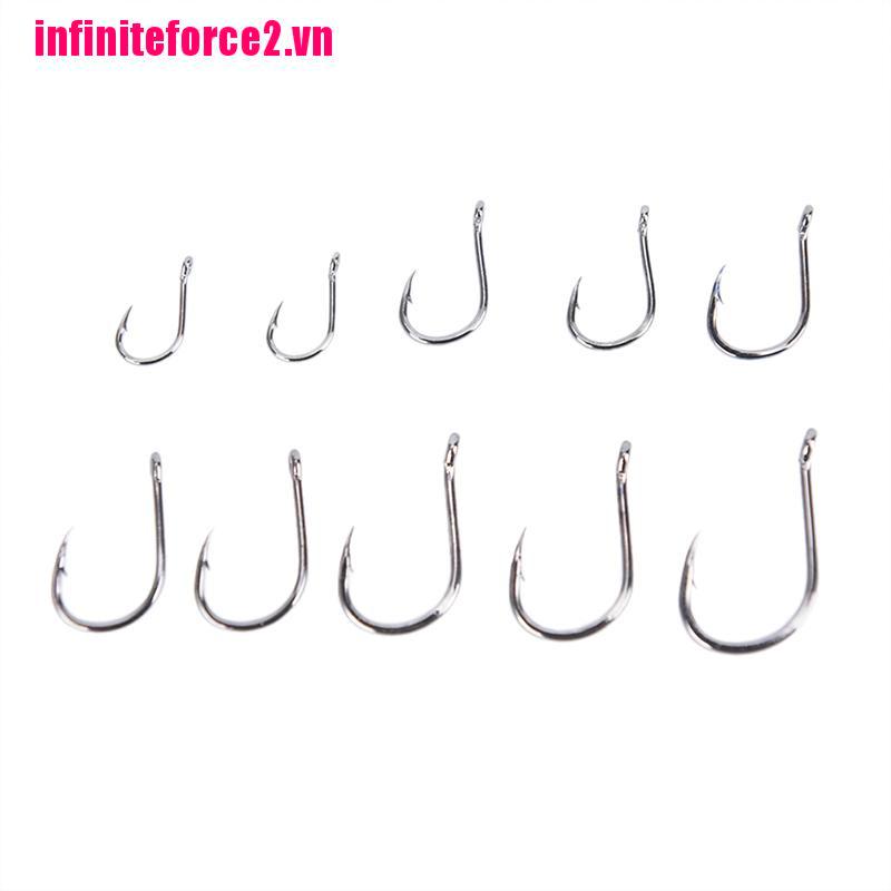 Bộ 100 Chiếc Móc Câu Cá Bằng Thép Không Gỉ Chất Lượng Cao