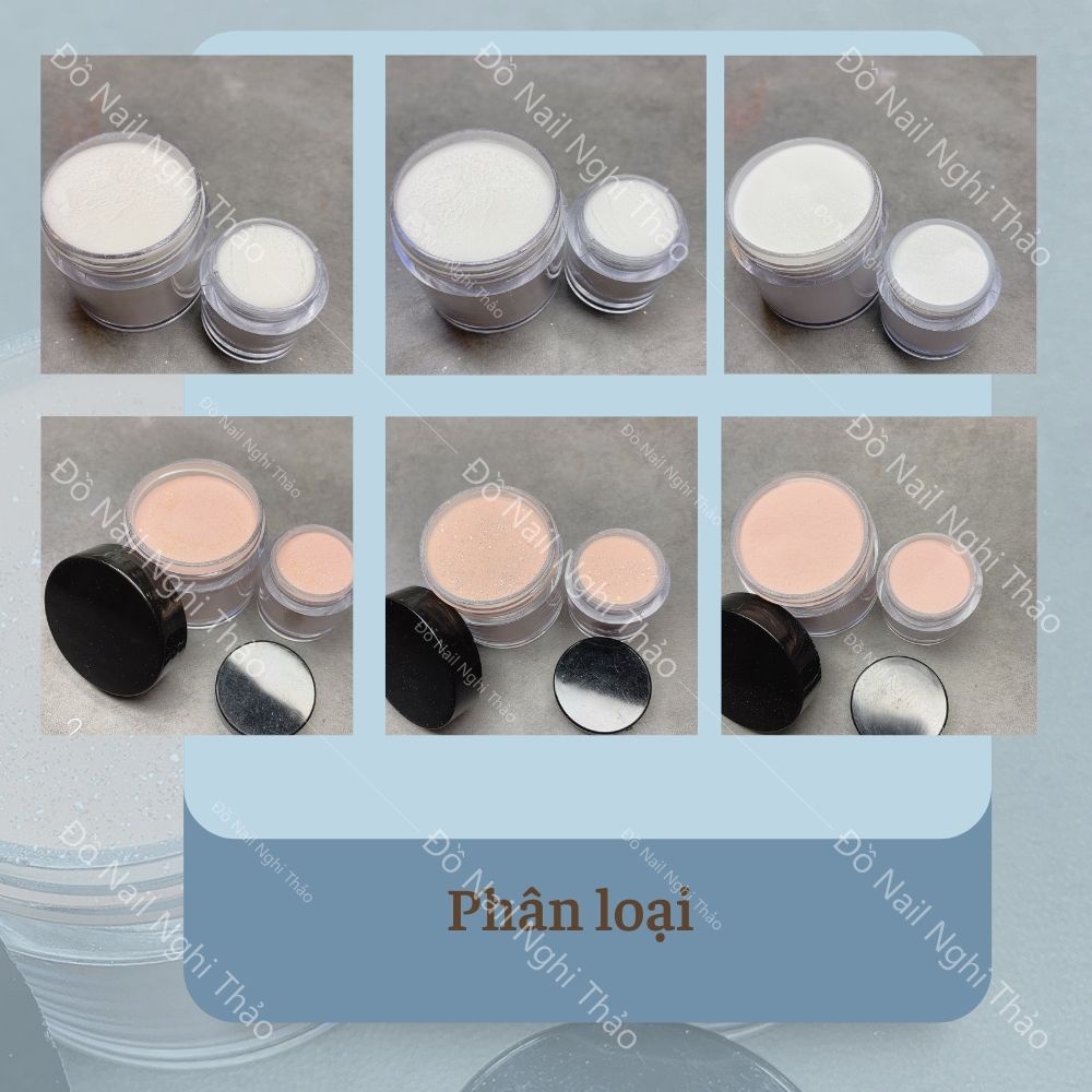 Bột nail đắp móng mỹ trắng clear ombre nature loại hũ 100g