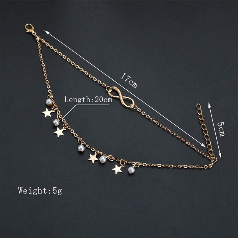 European and American personality pendant anklets Simple and fashionable beach anklets