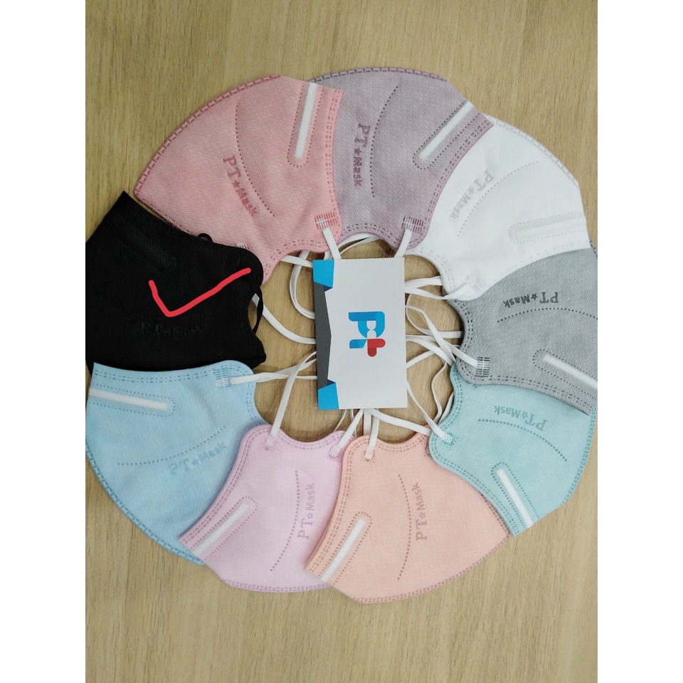 1 Thùng Khẩu Trang 6D PT Mask Phương Tuyến 5 Lớp Màu Trắng, Xanh, Xám, Đen, Hồng
