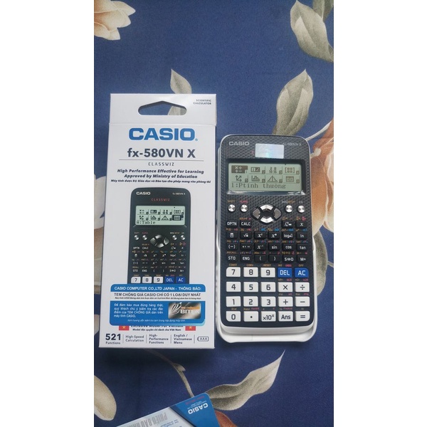 Máy tính cầm tay, máy tính cầm tay CASIO FX 580 VNX hàng Thái Lan, bảo hành 1 đổi 1, hỗ trợ học Vật Lí 6-12 miễn phí