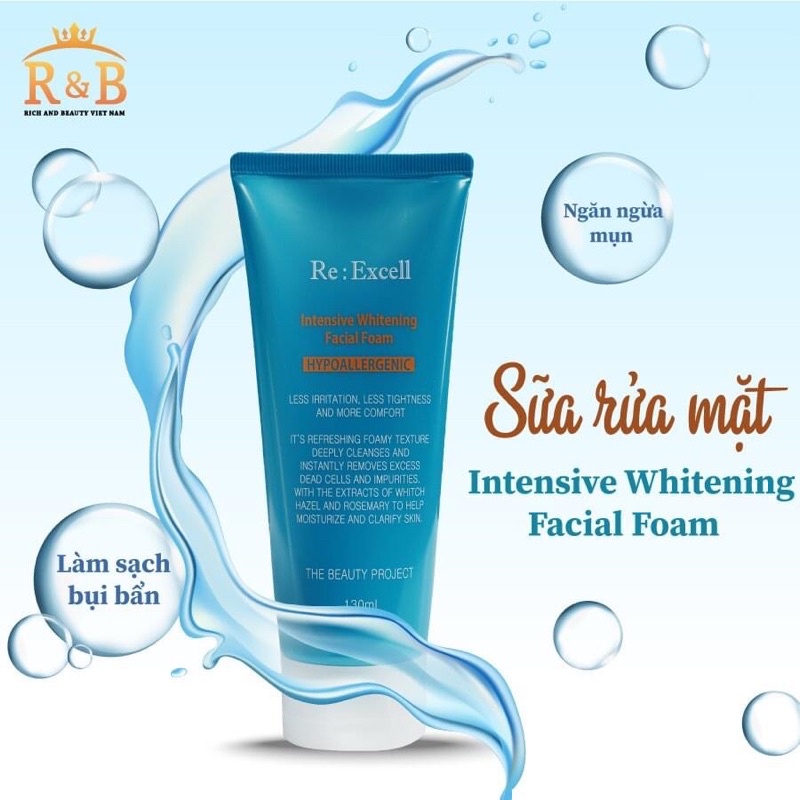 Sữa Rửa Mặt Trắng Da Intensive Whitening Facial Foam