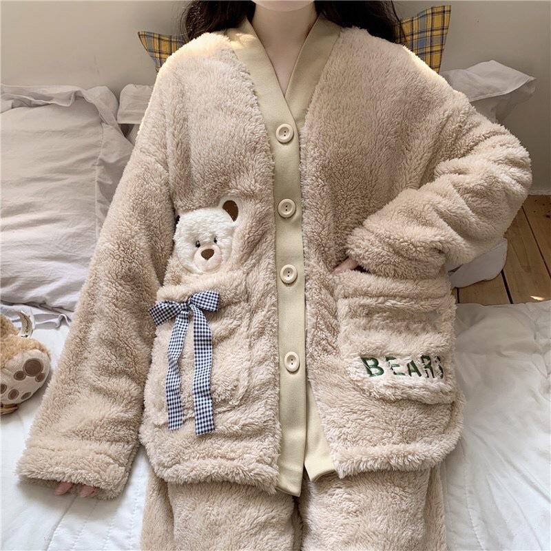 Bộ gấu túi nơ
