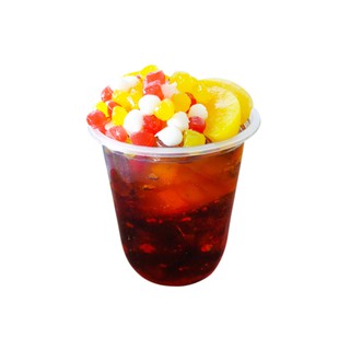 Mô hình trà đào thạch trái cây 400ml - Mô hình thức uống 3d bằng nhựa