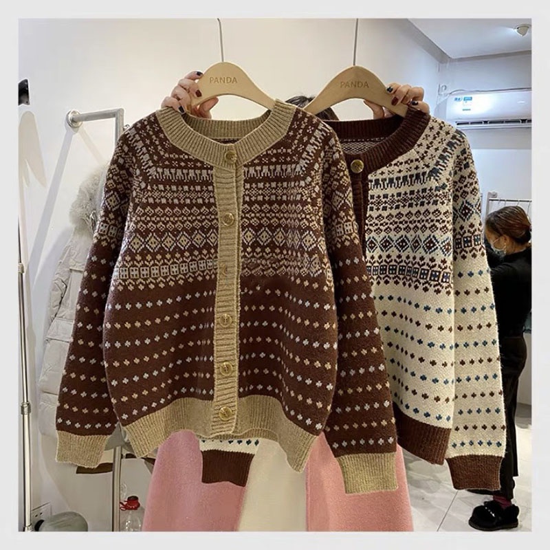 Áo Cardigan Len Thổ Cẩm 2 Màu Đủ Size M057