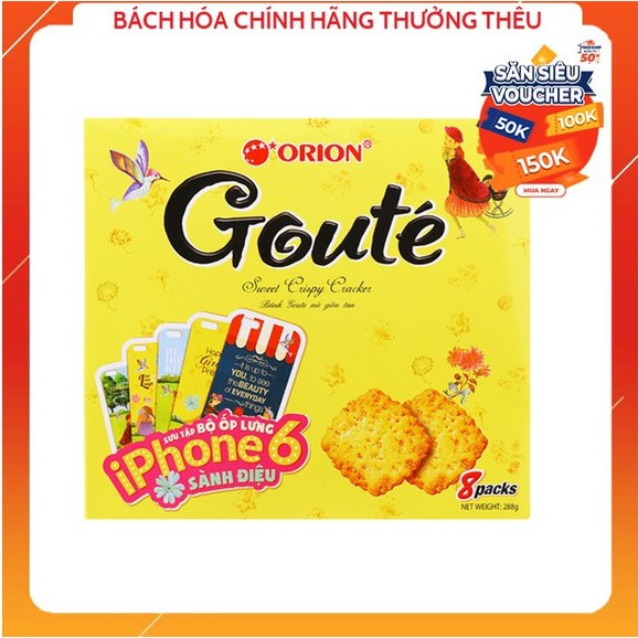 (FREESHIP50K)Bánh Goute mè 8 gói 288g