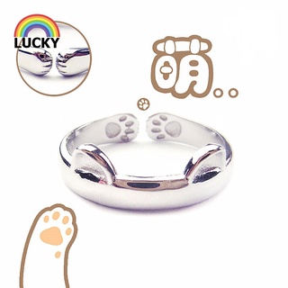 Nhẫn thời trang hình móng chân mèo đáng yêu theo phong cách Hàn Quốc