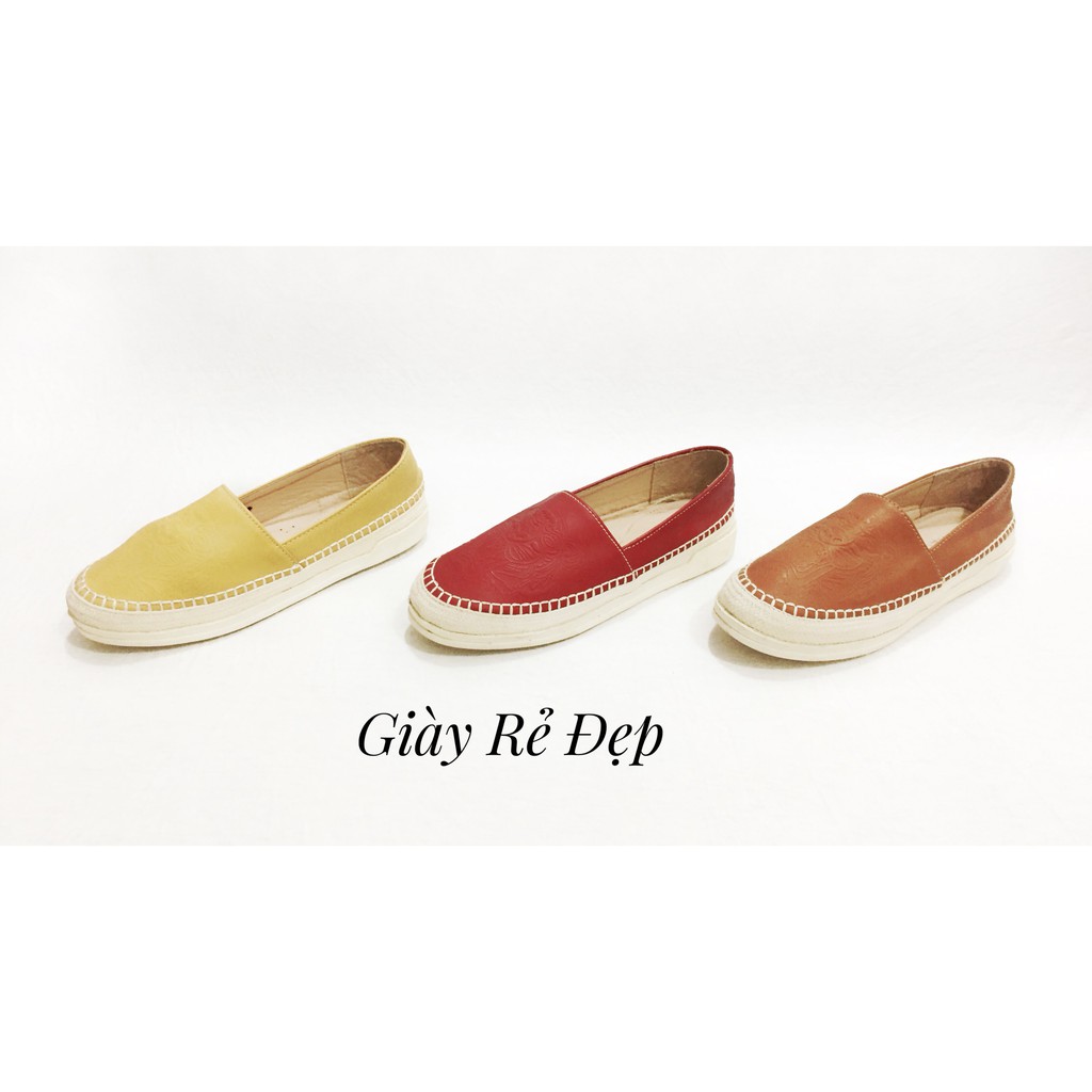 [FLASH SALES] Giày Slipon Nữ Da Mềm In Hình Chìm Phối Màu Tinh Tế Hit Hot Êm Chân | Thời trang đẹp rẻ | BigBuy360 - bigbuy360.vn