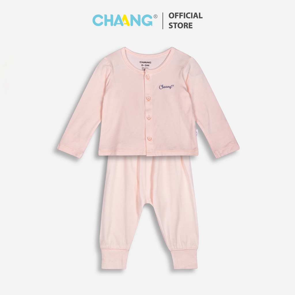 Bộ quần áo dài cúc giữa Active hồng phấn cho bé gái