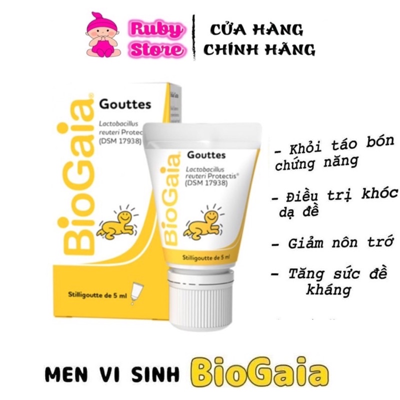 Men vi sinh Biogaia hỗ trợ hệ tiêu hoá cho bé