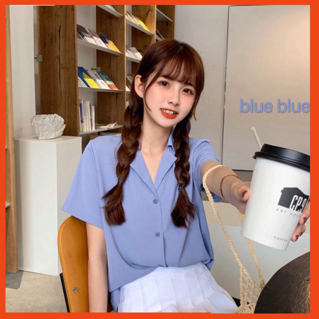 Áo Sơ Mi Tay Ngắn Cổ Bẻ Phong Cách hihishophaha