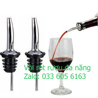 Vòi rót rượu với nắp inox - Vòi rót đa năng các loại nước mắm, dầu ăn, dấm chua