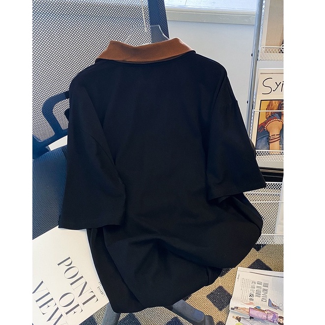 Áo polo Ngắn Tay Form Rộng Phong Cách Hàn Quốc Dành Cho Nữ