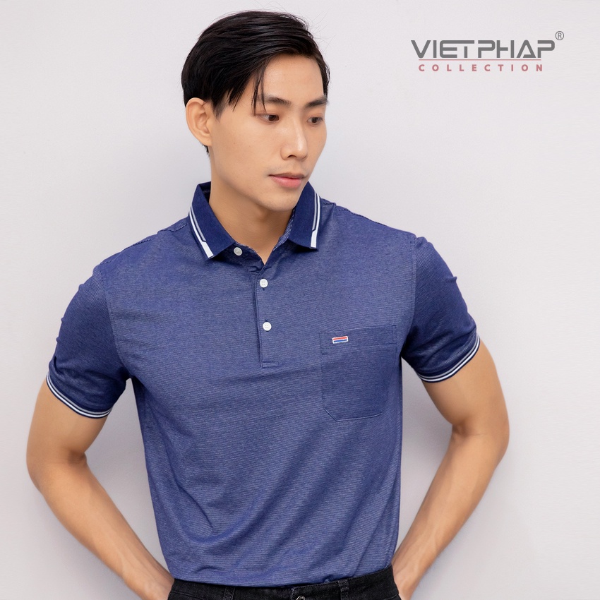 Áo Thun Polo Milan Nam Tay Ngắn Cao Cấp 30758 Việt Pháp. Vải Cotton Lạnh Thấm Hút Mồ Hôi, Siêu Mát - Hàng Chính Hãng