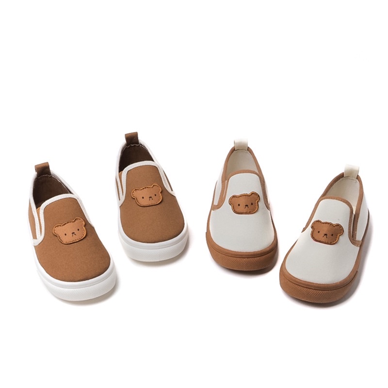 Giày lười slip on cho bé Gấu Brown hàng Quảng Châu fullbox cao cấp