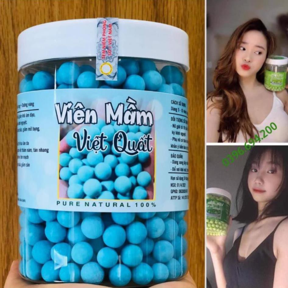 500gr Viên Mầm Đậu Nành Việt Quất Tăng Vòng 1 Nở Ngực Đẹp Da Tăng Cân Giảm Cân Có Chứng Nhận An Toàn Thực Phẩm-Handmade