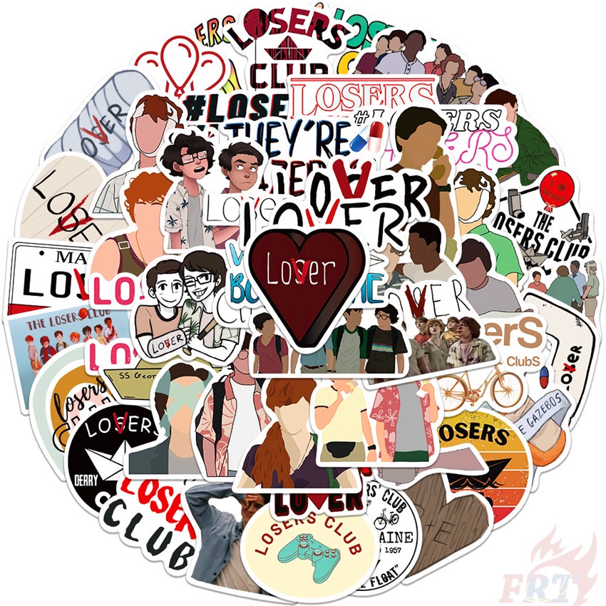 ❉ Nhãn Dán Câu Lạc Bộ Losers Series 01 ❉ Bộ 50 Sticker Chống Thấm Nước Họa Tiết Doodle Hợp Thời Trang