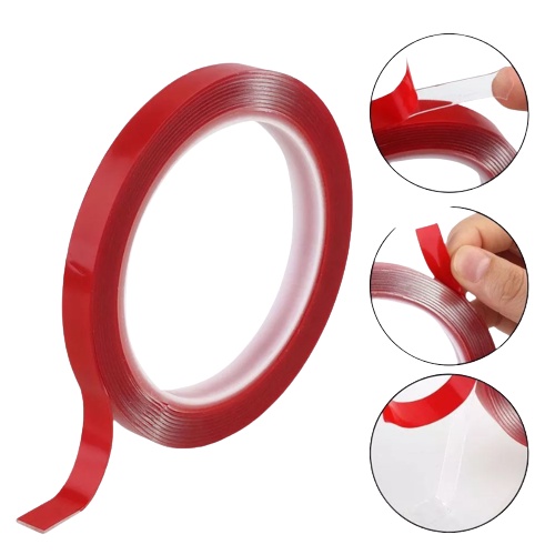 Băng Keo 3M Trong Suốt 2 Mặt Cường Lực Siêu Dính,Băng Dính 3M Oto, Băng Keo 3M Dán Đa Năng Khổ 10mm Dài 3 Mét,2cm x10Mét