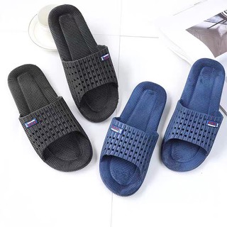 DÉP NHỰA PVC NAM NỮ 3 SAO (XANH, ĐEN) ĐI TRONG NHÀ/ NHÀ TẮM/ ĐI MƯA D036 (TĂNG 1-2 SIZE)