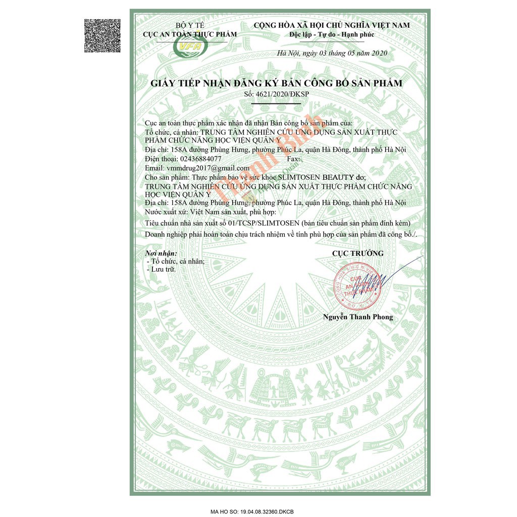 Viên Uống Giảm Cân [Chính Hãng] Slimtosen Beauty Học Viện Quân Y (60 viên) - Hỗ Trợ Giảm Cân Đẹp Da | BigBuy360 - bigbuy360.vn