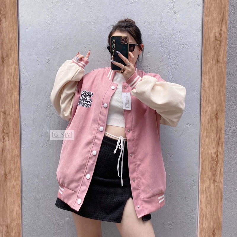 Áo Khoác Nhung Bomber Rock The World BX-04 | GinHouse Shop