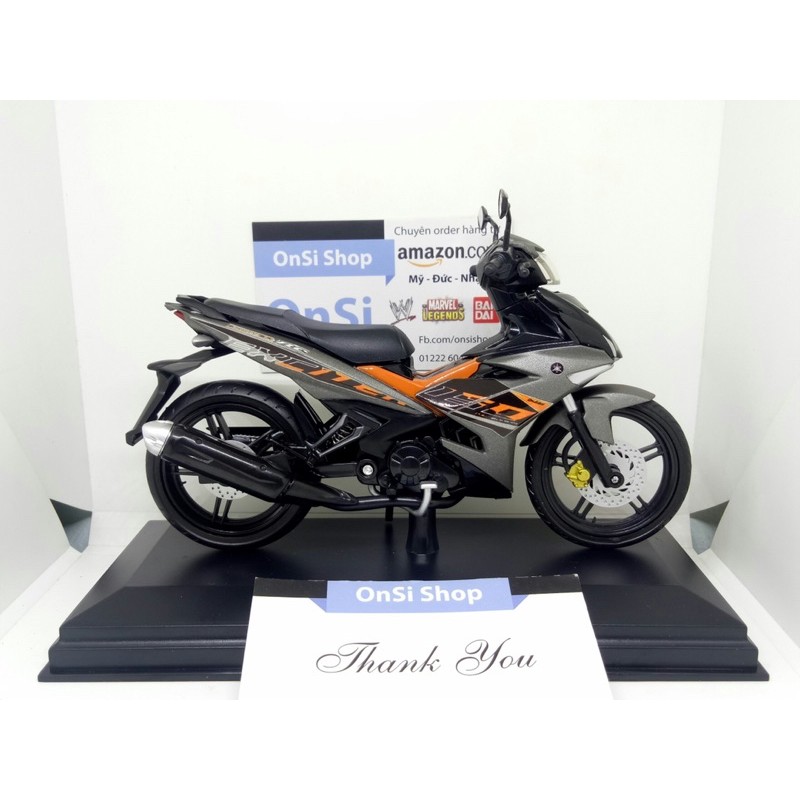 EXCITER 150, MX KING 150, Y15zr, EX150 YAMAHA MÔ HÌNH TỈ LỆ 1/12 ( XÁM - CAM - ĐEN )