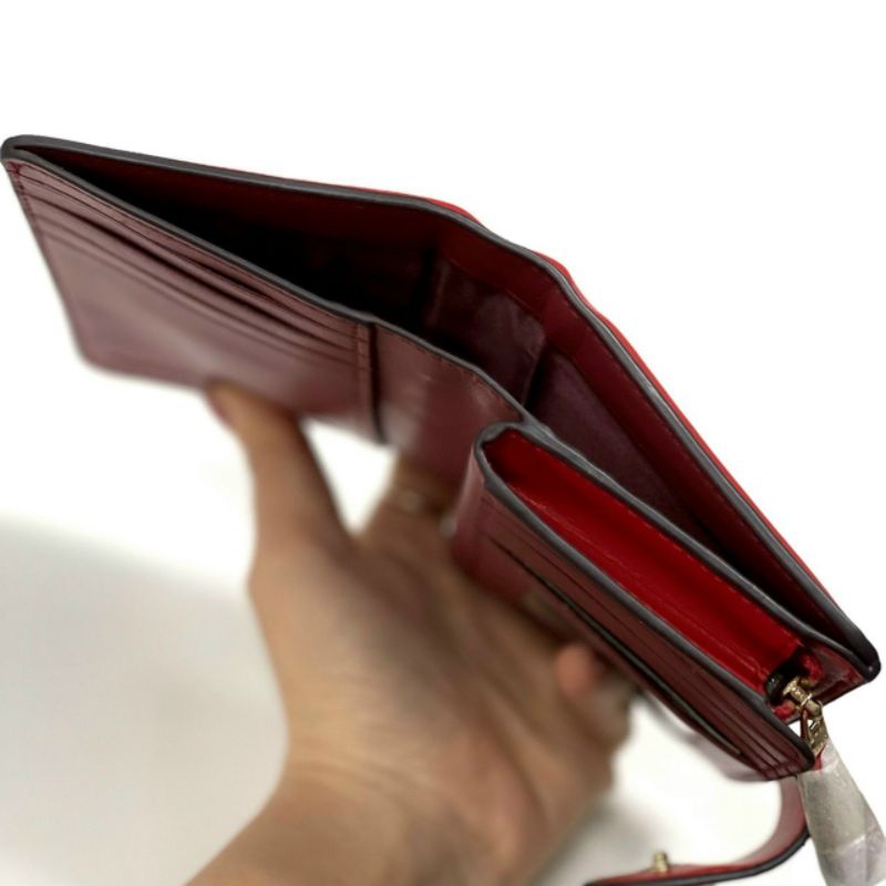 Ví C0ACH Medium Corner Zip Wallet da thật chuẩn xịn xò