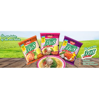 Mì không chiên Nissin 365 Tôm chua cay/ Lẩu thái/ Xí Quách