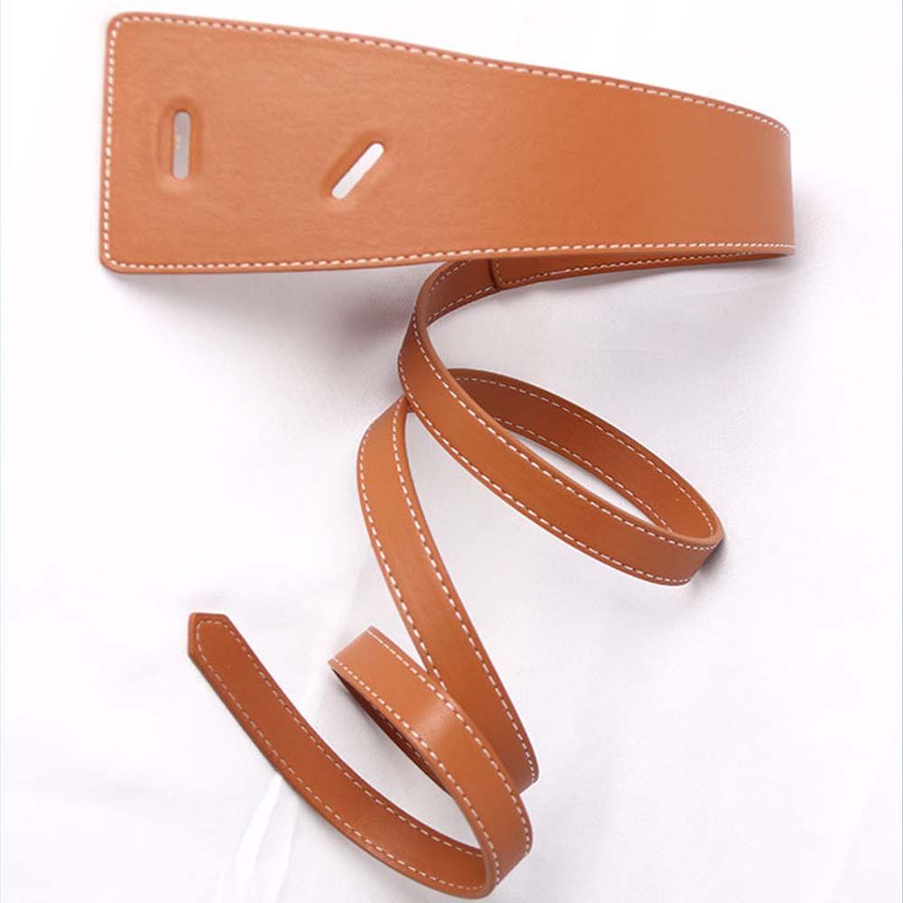 Thắt lưng da PU bản rộng thắt nút phong cách Hàn Quốc cổ điển đơn giản thời trang cho nữ